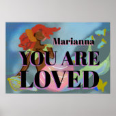 Individuelle Name Mermaid Motivierend Zitat Poster (Vorne)