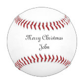 Individuelle Name Merry Christmas Santa Reindeer B Baseball (Rückseite)