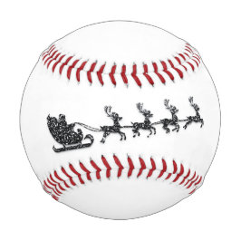 Individuelle Name Merry Christmas Santa Reindeer Baseball
