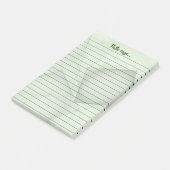 individuelle Name Message Writer Pastel Green Geom Post-it Klebezettel (angewinkelt)