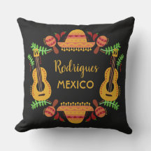 Individuelle Name MEXICO Illustration werfen Kisse