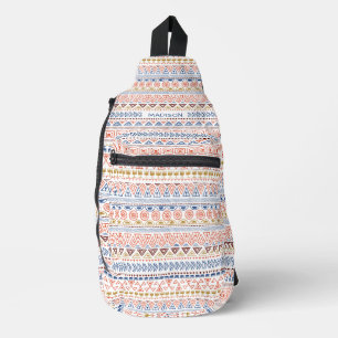 Individuelle Name mexikanisch / Aztekenmuster Crossbody Bag