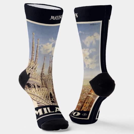 Individuelle Name Milano (Mailand) Socken (Gewinkelt)