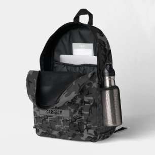 Individuelle Name Military Dark Gray Camouflage Bedruckter Rucksack