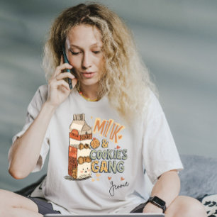 Individuelle Name Milk & Cookies Gang Weihnachts A T-Shirt