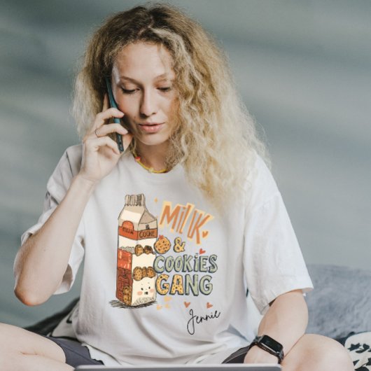 Individuelle Name Milk & Cookies Gang Weihnachts A T-Shirt