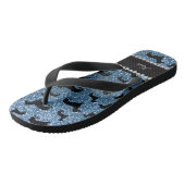 Individuelle Name Mimsty Blue Glitzer Dackeln Badesandalen (Schrägansicht)