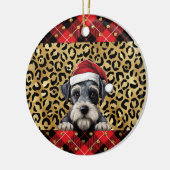 Individuelle Name Miniature Schnauzer Weihnachtsma Keramik Ornament (Links)