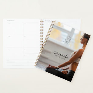 Individuelle Name Minimalistisch Yoga Studio Planer