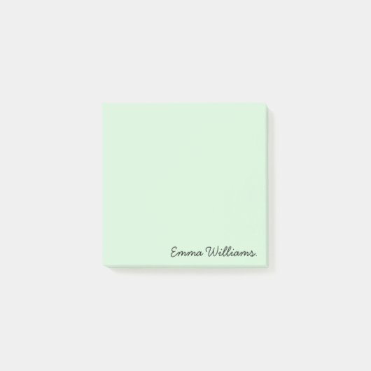 Individuelle Name Minimalistische Personalisierte Post-it Klebezettel (Vorderseite)