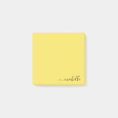 Individuelle Name Minimalistische Personalisierte  Post-it Klebezettel (Vorderseite)