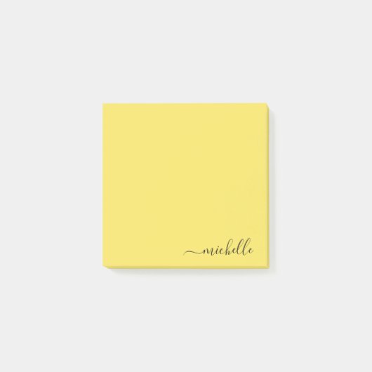 Individuelle Name Minimalistische Personalisierte  Post-it Klebezettel (Vorderseite)