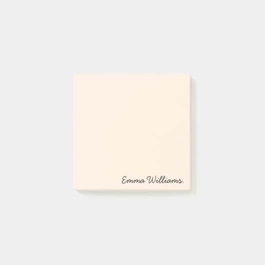 Individuelle Name Minimalistische Personalisierte Post-it Klebezettel (Vorderseite)