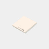 Individuelle Name Minimalistische Personalisierte Post-it Klebezettel (angewinkelt)