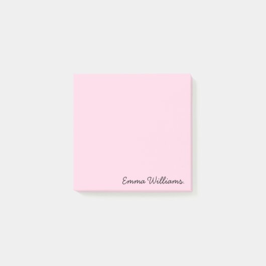 Individuelle Name Minimalistische Personalisierte Post-it Klebezettel (Vorderseite)