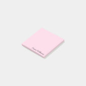 Individuelle Name Minimalistische Personalisierte Post-it Klebezettel (angewinkelt)