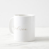 Individuelle Name Minimalistische Tasse - Kurzes S (Vorderseite Links)
