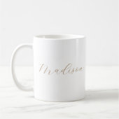 Individuelle Name Minimalistische Tasse - Kurzes S (Links)