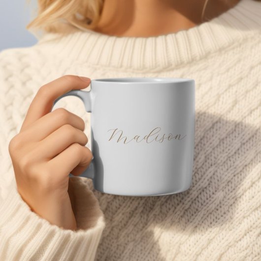 Individuelle Name Minimalistische Tasse - Kurzes S