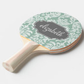 Individuelle Name Minze und Grau Damask Tischtennis Schläger (Vorderseite)