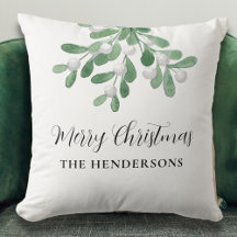 Individuelle Name Mistletoe Christmas Throw Kissen