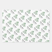 Individuelle Name Mistletoe Weihnachten Geschenkpapier Set (Vorderseite)