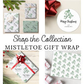 Individuelle Name Mistletoe Weihnachten Geschenkpapier Set
