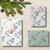 Individuelle Name Mistletoe Weihnachten Geschenkpapier Set
