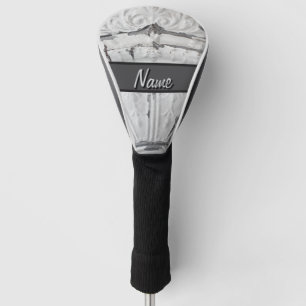 Individuelle Name mit antiker weißer Kreissendecke Golf Headcover