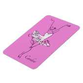 Individuelle Name mit Ballerina und Farbmagnet Magnet (Linke Seite)