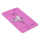 Individuelle Name mit Ballerina und Farbmagnet Magnet (Rechte Seite)