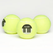 individuelle Name mit den schwarz-weißen Klaviersc Tennisbälle (Multi)