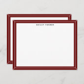 Individuelle Name mit einfachem Rahmen Persönlich Mitteilungskarte (Vorne/Hinten)