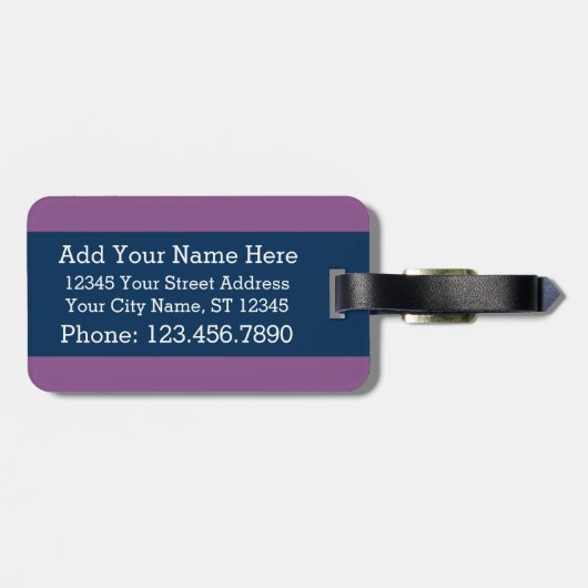 Individuelle Name mit farbenfrohen Frühlingsmuster Gepäckanhänger (Rückseite horizontal)