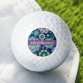 Individuelle Name mit farbenfrohen Frühlingsmuster Golfball