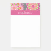 Individuelle Name mit farbenfrohen Frühlingsmuster Post-it Klebezettel (Vorderseite)