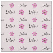 Individuelle Name mit gedruckter Blume des dynamis Stoff (Muster)