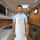 Individuelle Name mit Goldanker Schürze