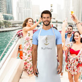 Individuelle Name mit Goldanker Schürze