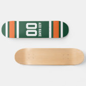 Individuelle Name mit grünen und orangefarbenen St Skateboard (Horizontal)