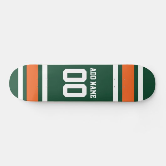 Individuelle Name mit grünen und orangefarbenen St Skateboard (Horizontal)