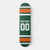 Individuelle Name mit grünen und orangefarbenen St Skateboard (Vorderseite)