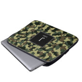 Individuelle Name mit grüner Camouflage Laptopschutzhülle (Vorne Knopf)