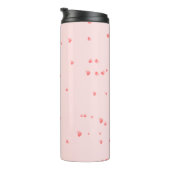 Individuelle Name mit Herzthema Thermal Tumbler Thermosbecher (Nach rechts gedreht)