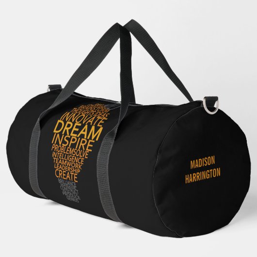 Individuelle Name mit Inspirationslampe Duffle Bag (Linke Ecke)