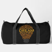 Individuelle Name mit Inspirationslampe Duffle Bag (Vorderseite)