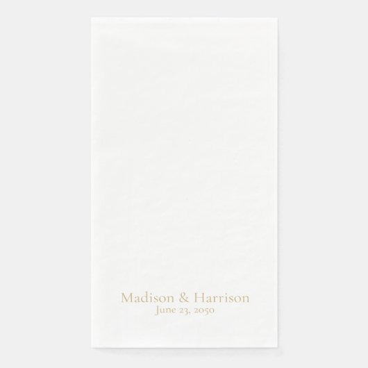 Individuelle Name mit klassischen schicken Goldser Serviette (Vorderseite)