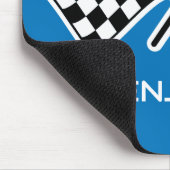 Individuelle Name mit kontrollierter Flagge Racing Mousepad (Ecke)