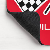 Individuelle Name mit kontrollierter Flagge roter Mousepad (Ecke)