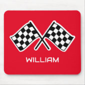 Individuelle Name mit kontrollierter Flagge roter Mousepad (Vorne)